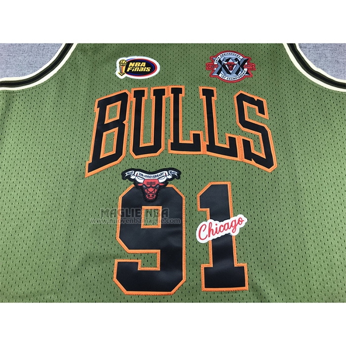 Maglia
 Dennis Rodman NO 91 Chicago Bulls Mitchell & Ness 1997-98 Verde
